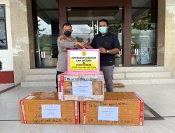 Harita Nickel Serahkan Bantuan Masker dan Alat Antigen ke Polda Malut