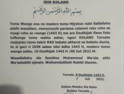 Kesultanan Ternate Tetapkan Shalat Idul Adha 1443 H Pada 9 Juli