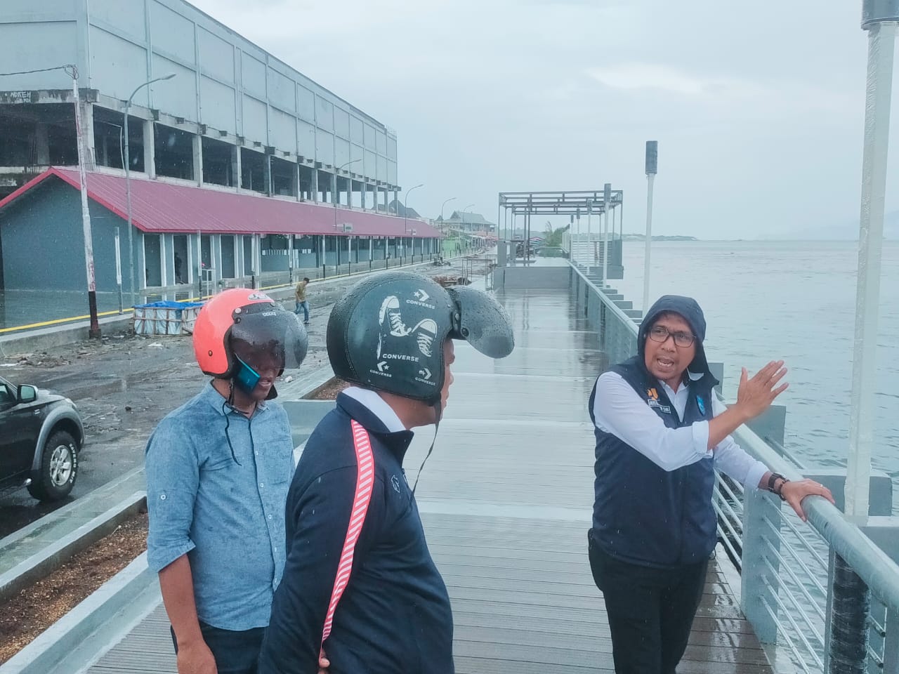 Progres kawasan kuliner di belakang Jatiland Mall Ternate, tahun ini sudah bisa selesai.