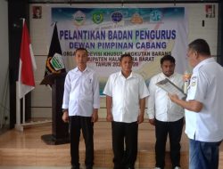 Pengurus DPC Organda Angkutan Barang Khusus Halbar Resmi Dilantik