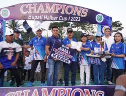 Turnamen Sepak Bola Bupati Cup I di Halmahera Barat Resmi Ditutup